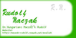 rudolf maczak business card